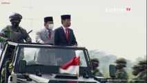 Momen Jokowi-Prabowo Naik Jip Cek Kesiapan Pasukan Komcad