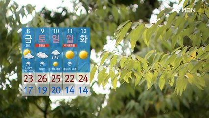 [프레스룸 날씨]중부 낮까지 비…남부 늦더위 계속