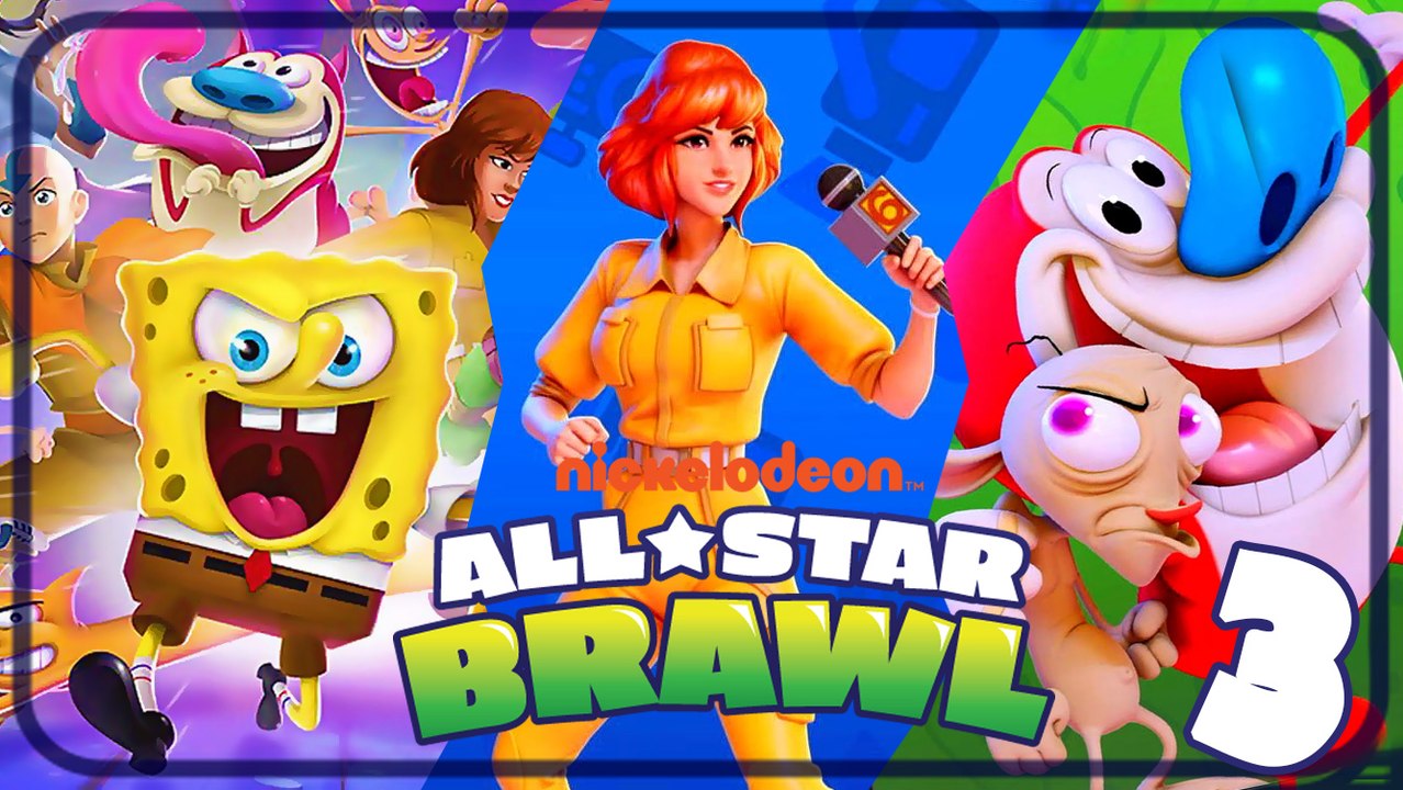 Nickelodeon All-Star Brawl Walkthrough Part 3 (PS4) Ren And Stimpy & April O'Neil Gameplay