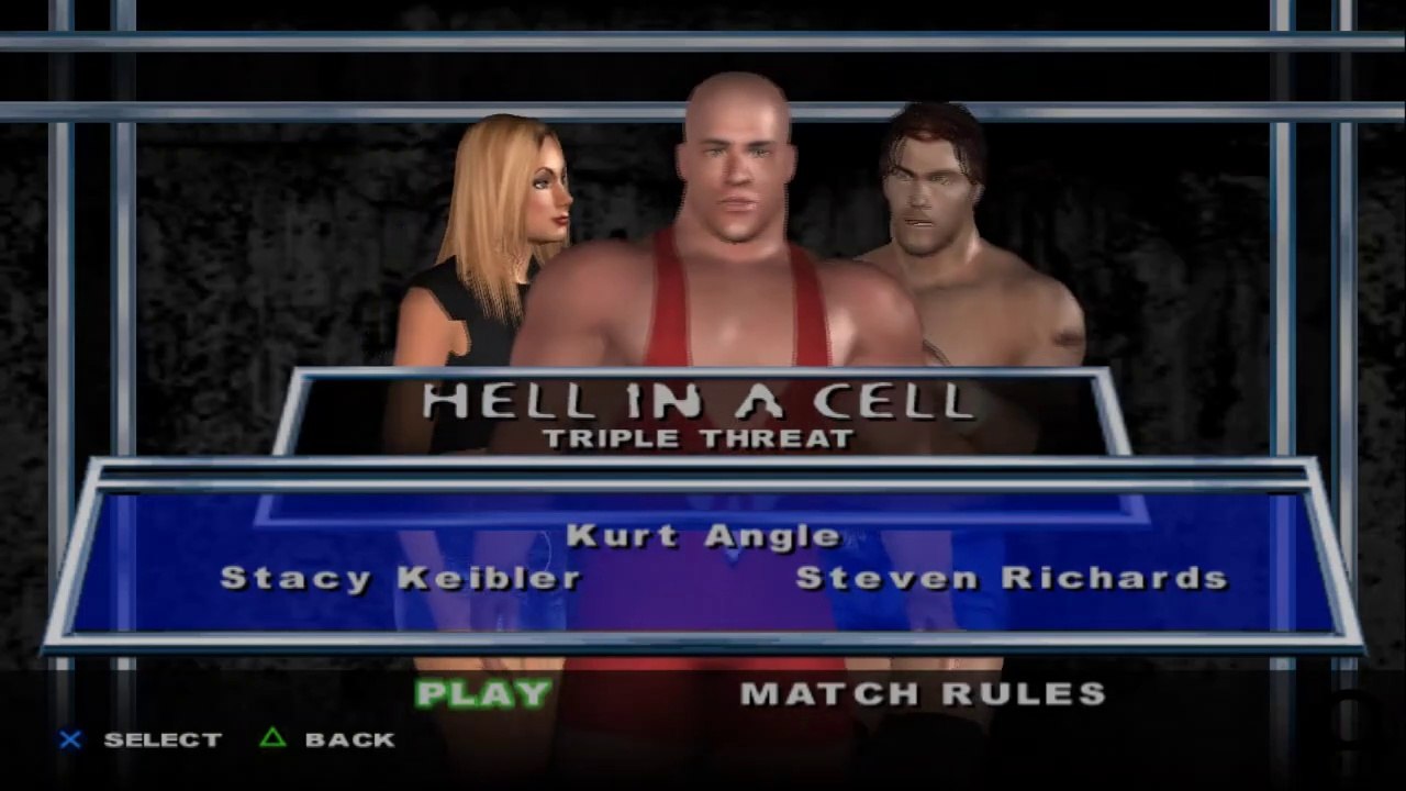 Here Comes the Pain Stacy Keibler(ovr 100) vs Kurt Angle vs Steven Richards