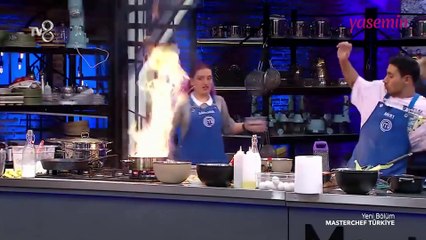 MasterChef'te korku dolu dakikalar! Alev aldı...