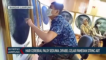 Peringati Cerebral Palsy Sedunia, Difabel Gelar Pameran Lukisan String Art