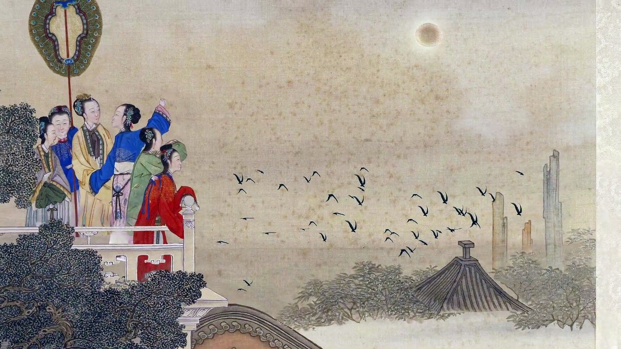  Contempler la marée dans une nuit au clair de lune 月夜看潮图