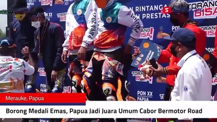 Borong Medali Emas, Papua Jadi Juara Umum Cabor Bermotor Road Race