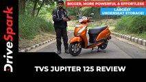 TVS Jupiter 125 Review | Largest Underseat Storage, New 125cc Engine, Best Mileage, Intelli-Go Tech