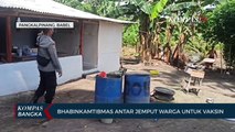 Bhabinkamtibmas Antar Jemput Warga untuk Vaksin