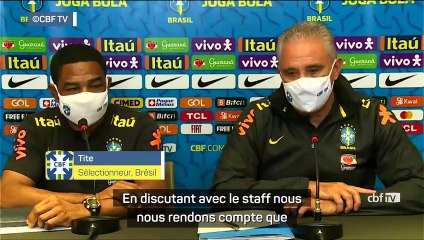Brésil vs Argentine - Tite : "Que les choses soient faites correctement"
