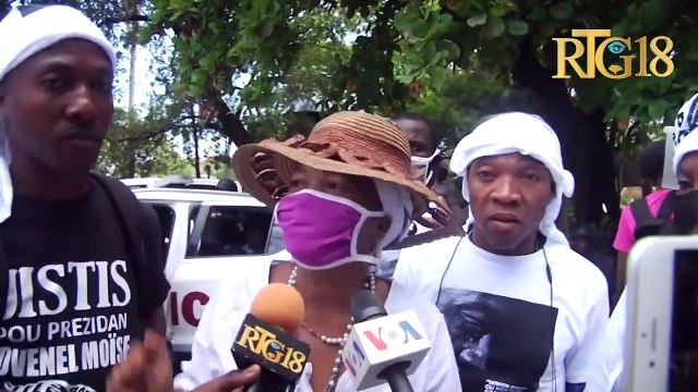 Plizyè Patizan ak senpatizan ansyen prezidan Jovenel Moïse vinn Pote solidarite ak ansyèn premyè Dam
