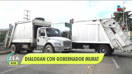 Trabajadores de limpia en Oaxaca levantan bloqueos y dialogan con el gobernador
