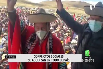 Cusco: pobladores bloquearon Corredor Minero del Sur en Espinar y pidieron la renuncia de Bellido