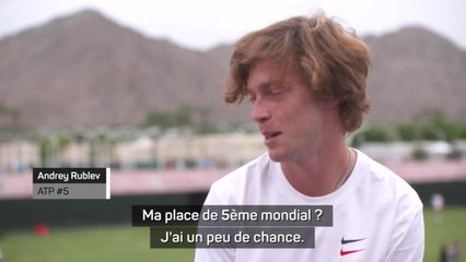 Indian Wells - Rublev victime du syndrome de l'imposteur ? "Ma place de 5ème mondial est chanceuse"