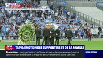 Hommage au Vélodrome: le cercueil de Bernard Tapie quitte la pelouse