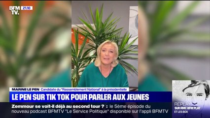 Marine Le Pen se lance sur TikTok pour parler aux jeunes