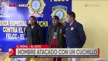 Aprehenden a dos antisociales en ciudad de El Alto, asaltaban con cuchillos a sus víctimas
