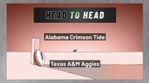 Alabama Crimson Tide at Texas A&M Aggies: Over/Under