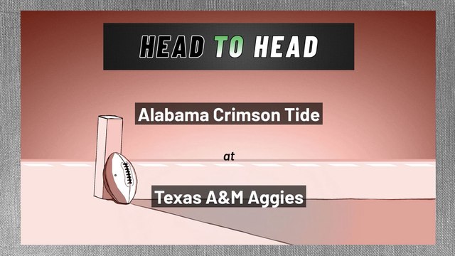Alabama Crimson Tide at Texas A&M Aggies: Over/Under