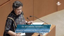 Hospitalizan a Beatriz Paredes tras sufrir accidente carretero; se reporta fuera de peligro