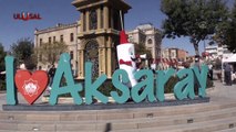 Aksaray'da aşı kostümüyle çağrı