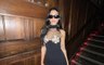 Dua Lipa Wore a Mini LBD with Bedazzled Flower-Shaped Pasties