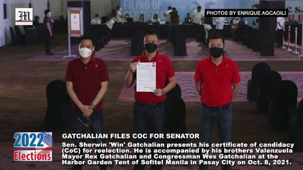 Gatchalian Files COC for Senator