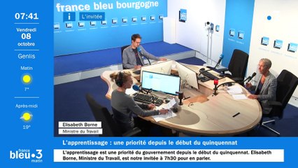 "L'apprentissagen, une voie d'excellence", martèle la ministre Elizabeth Borne en visite à Dijon