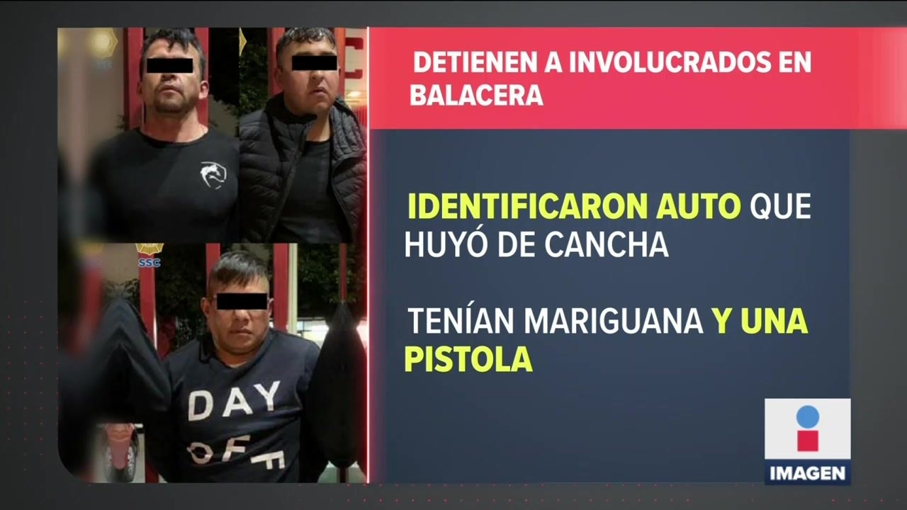 Detienen a tres implicados en balacera en campo de futbol en Azcapotzalco