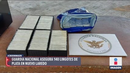 Guardia Nacional asegura 140 lingotes de plata en Nuevo Laredo