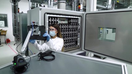 Development laboratories at Volkswagen in Salzgitter - Next Generation battery cells - Elelctrical testfield