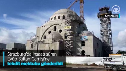 Fransa'da yapımı devam eden, Avrupa'nın en büyük camisine tehdit mektubu