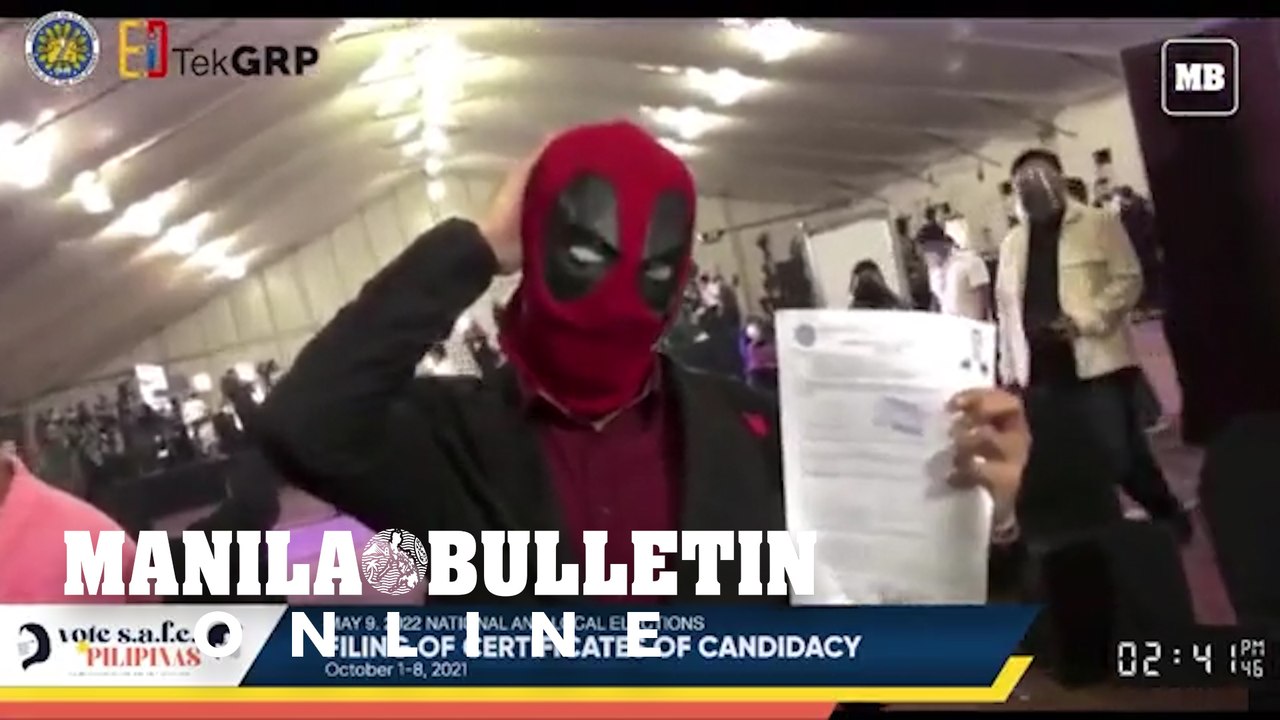 “Deadpool” files his candidacy before Comelec