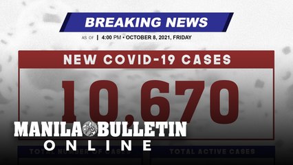 DOH reports 10,670 new cases, bringing the national total to 2,643,494, as of OCTOBER 8, 2021