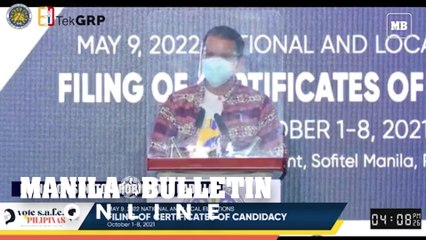 Robin Padilla files COC for senator in 2022 polls