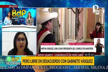 ¿Perú Libre está en desacuerdo con el gabinete Vásquez?