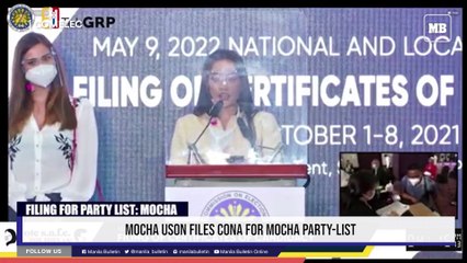 Mocha Uson files CONA for Mocha Party-list