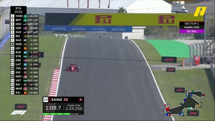 هاميلتون يسبق الجميع وساينز يتقدم في التجارب الحرة الأولى