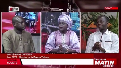 Issa Faye ,Membre de la Zawiya Tidiane invité dans infos du matin du 08 Octobre 2021