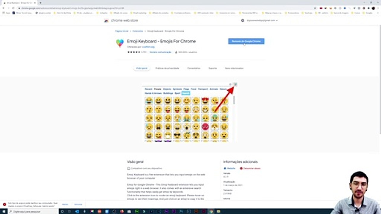 instalando extensoes chrome