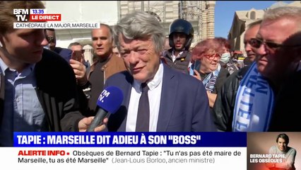 Obsèques de Bernard Tapie: pour son ami Jean-Louis Borloo, la messe a été aussi "sublime", "pudique", "généreuse que lui"