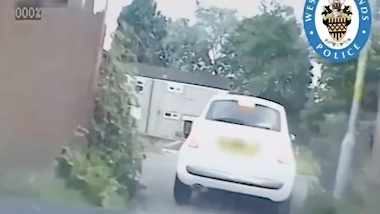 Shocking footage shows driver leading police on high speed chase after violent crime spree