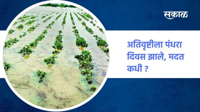 अतिवृष्टीला पंधरा दिवस झाले आता मदत कधी मिळणार ?