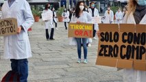Medicina, 200 studenti manifestano De Ferrari per la presenza