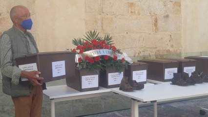 Restos de siete exhumados en el cementerio de Castillejo de Martín Viejo