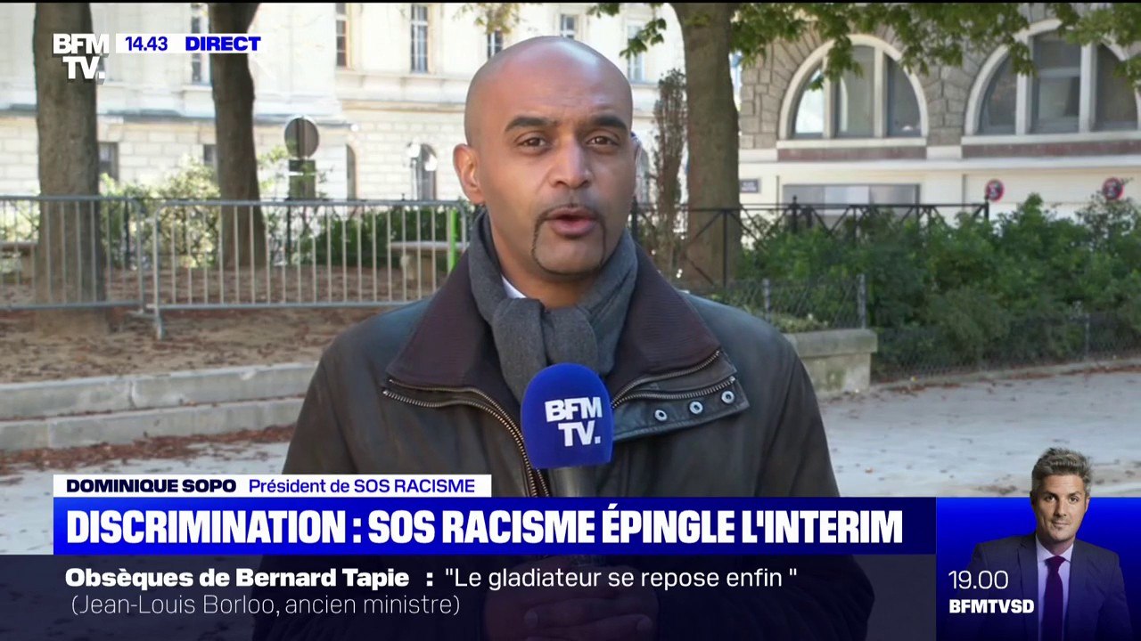 Discrimination en agence d'intérim: pour Dominique Sopo, président de SOS Racisme, "peut-être que les choses changent, mais elles ne changent pas assez vite"