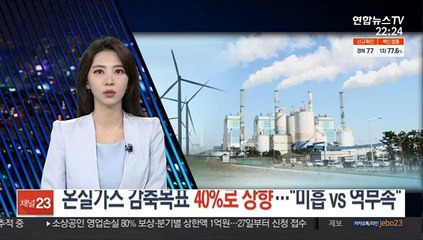 온실가스 감축목표 40%로 상향…"미흡 vs 역부족"