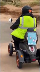 Bringing messages of support to  Skegness