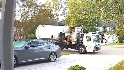 Garbage Truck Accidentally Steals Garbage Bin