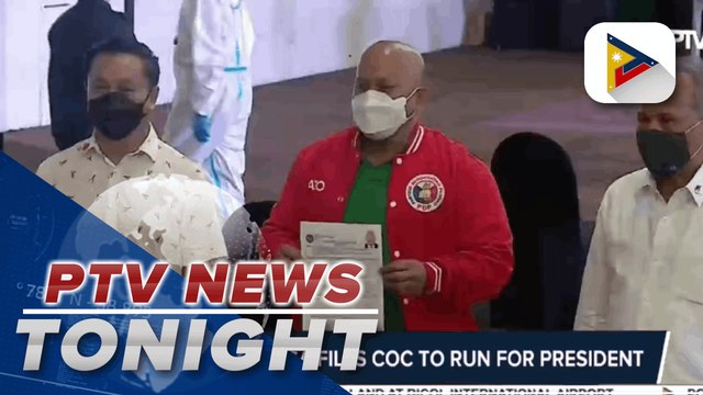 Sen. Bato dela Rosa files COC for president; Other aspirants and reelectionists file COCs on last day of filing