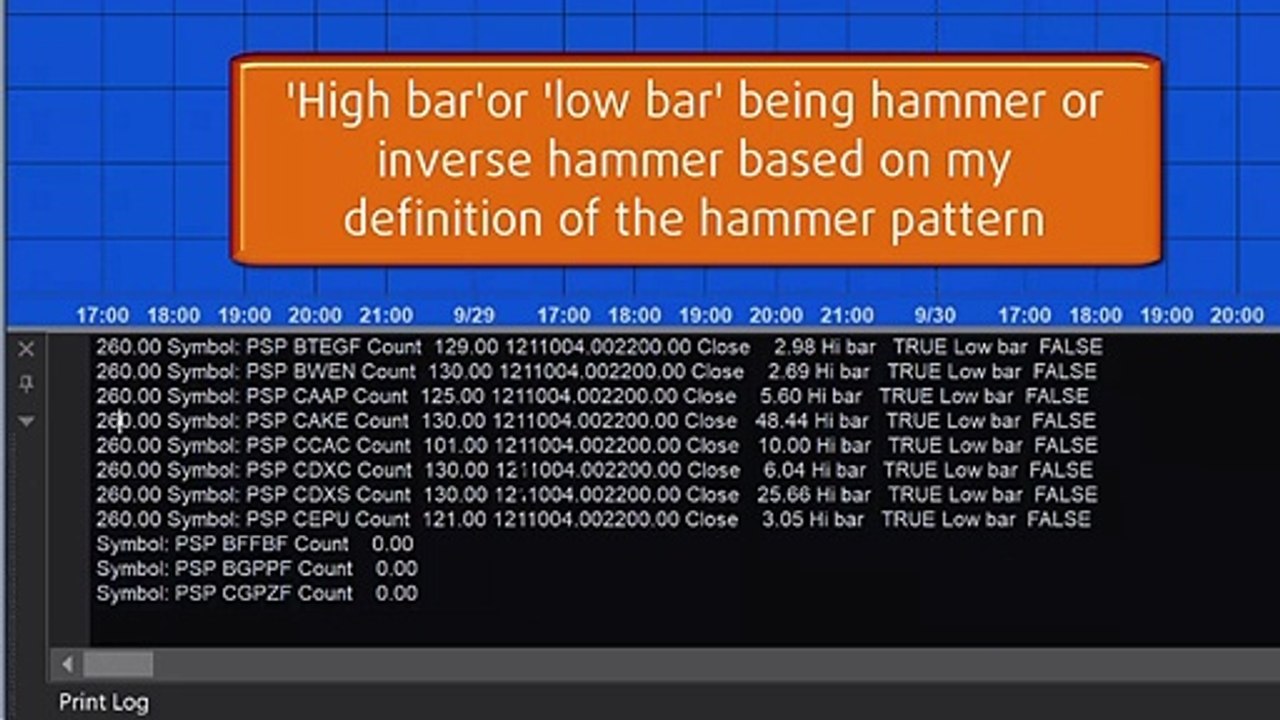 Tutorial 170 | Looking for a chart pattern on several symbols using PSPs