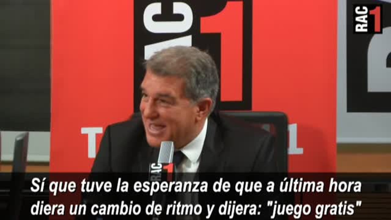 Joan Laporta afirma que tenía la esperanza de que Messi aceptase jugar gratis