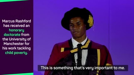 Marcus Rashford receives honorary doctorate in recognition of his activism